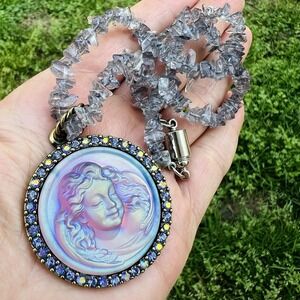 Kirks Folly Dream Angel Purple Magnetic Interchangeable Amethyst Necklace Signed